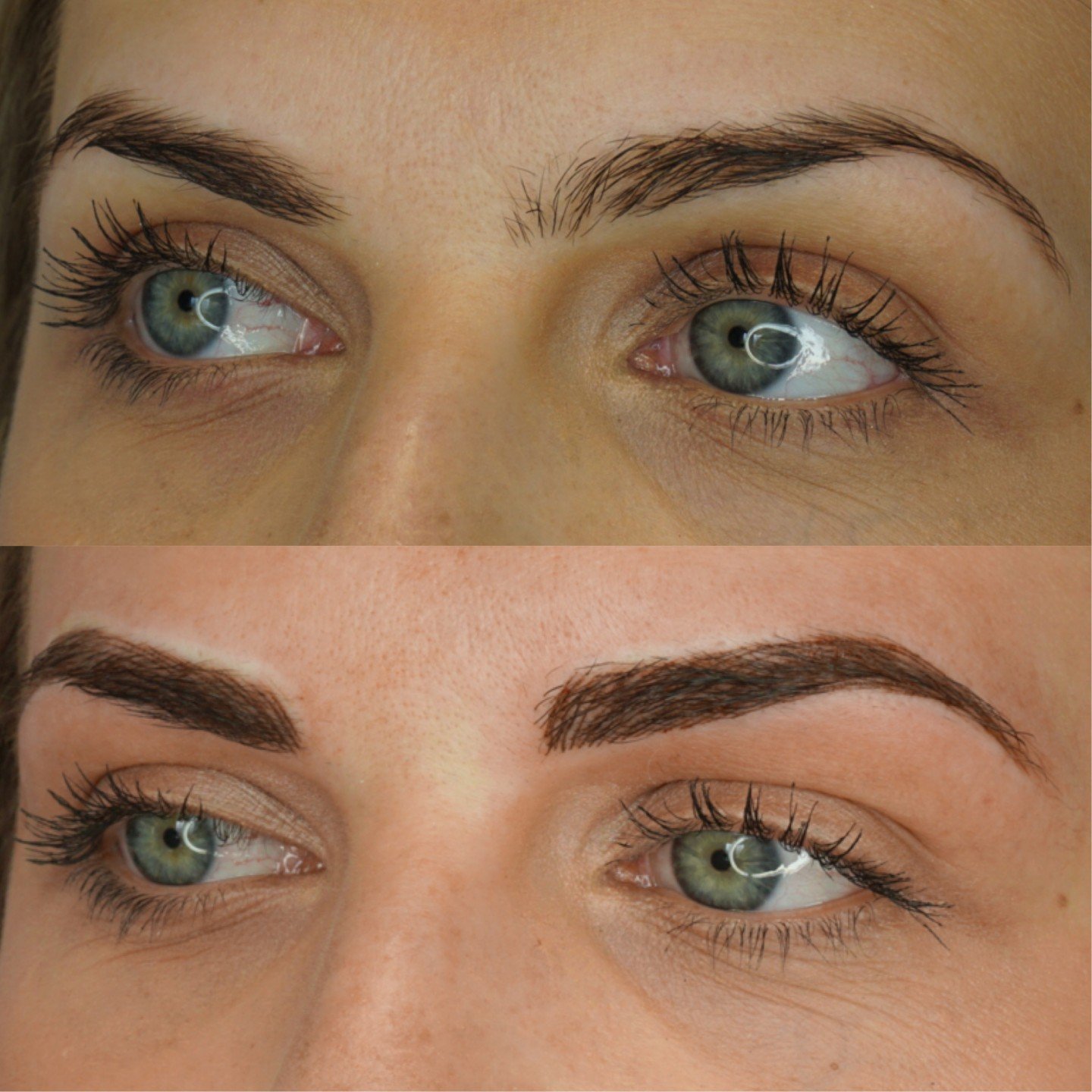 Poppy's Cosmetics before and after eyebrows