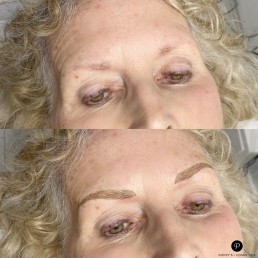 Semi permanent makeup eyebrows