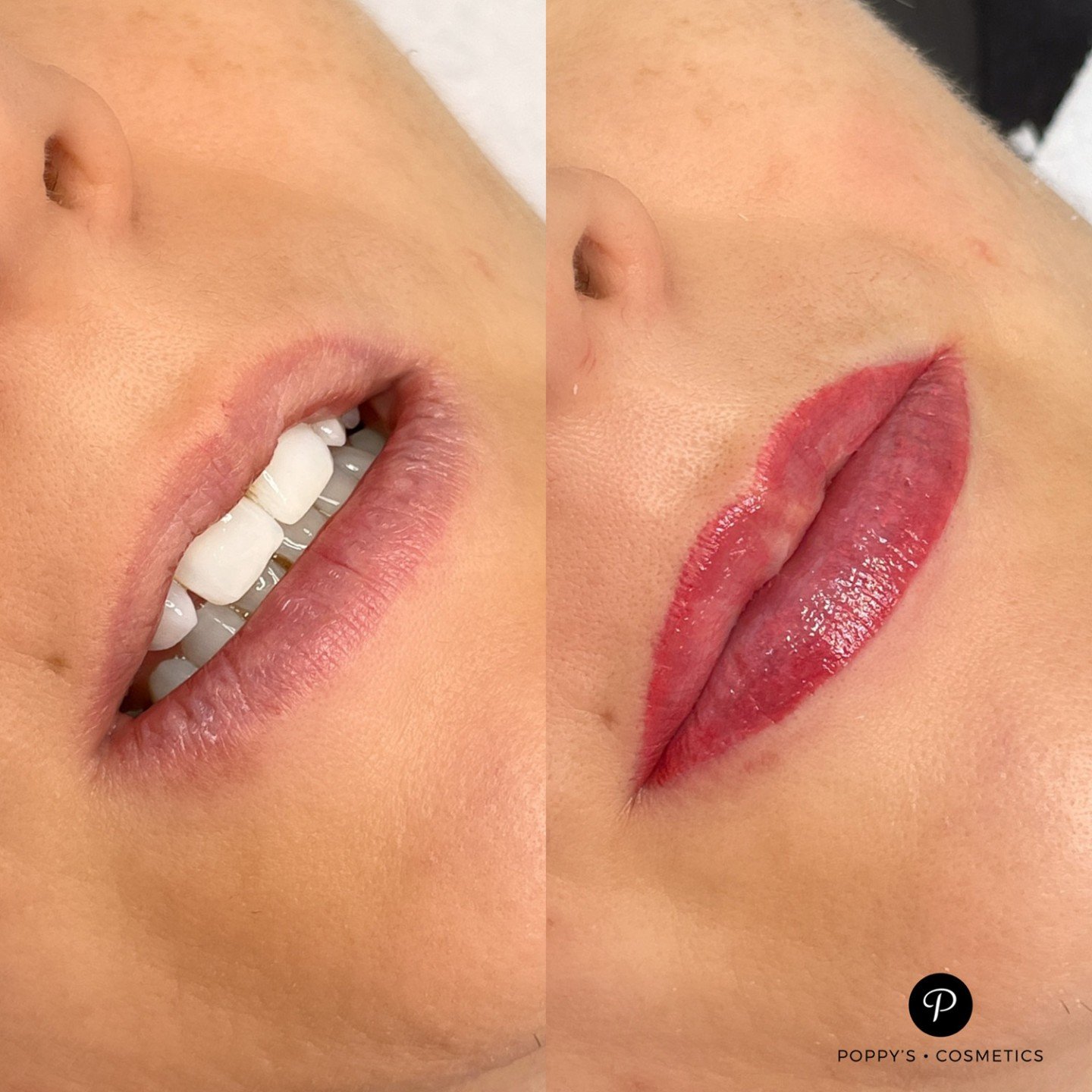 Semi permanent lip blush